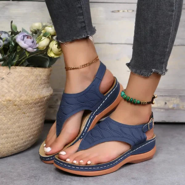 Martina™ - De beste modieuze leren sandalen voor in de lente