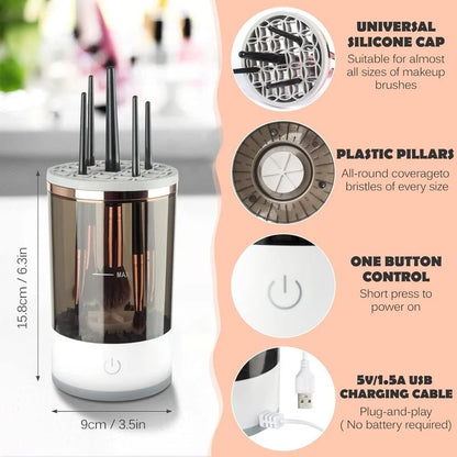 Elektrische make-up kwastenreiniger + GRATIS 13-delige make-up kwastenset