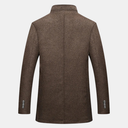 Adrian | Dikke wollen trenchcoat