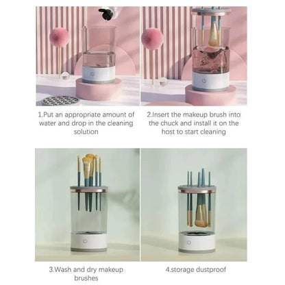 Elektrische make-up kwastenreiniger + GRATIS 13-delige make-up kwastenset