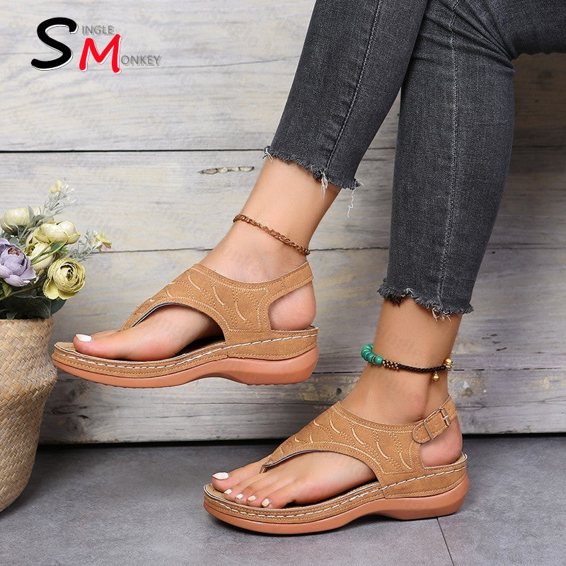 Martina™ - De beste modieuze leren sandalen voor in de lente