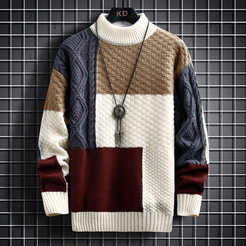 Jens™ Elegante Patchwork Trui